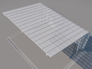 carport design with steel construction 2 3D Модель
