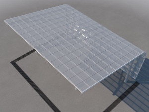 carport design with steel construction 2 3D Модель