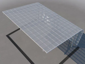 carport design with steel construction 2 3D Model