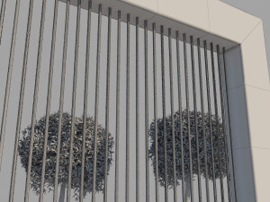 rain shower fountain in site garden design with plants 3Dモデル