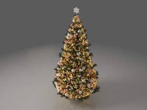 Christmas Tree With Ornaments Modelo 3D