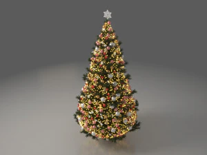 Christmas Tree With Ornaments 3D Model