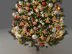 Christmas Tree With Ornaments Modelo 3D
