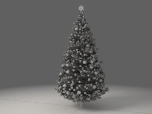 Christmas Tree With Ornaments Modelo 3D