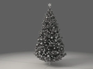 Christmas Tree With Ornaments 3D Model