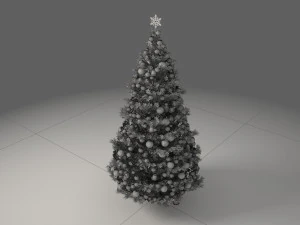 Christmas Tree With Ornaments 3D Model