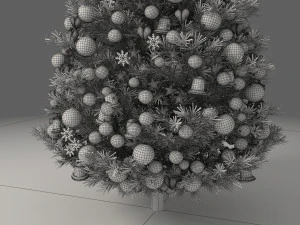 Christmas Tree With Ornaments 3D Model