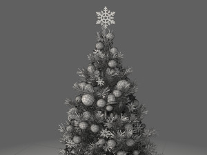 Christmas Tree With Ornaments Modelo 3D