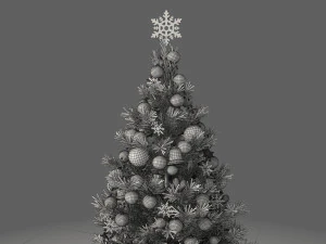 Christmas Tree With Ornaments 3D Model