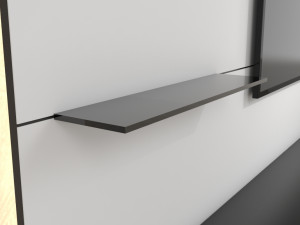 Tv Unit With Black Glasses Modelo 3D
