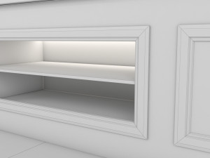 Tv Unit With Black Glasses Modelo 3D
