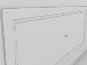 Tv Unit With Black Glasses 3D Model