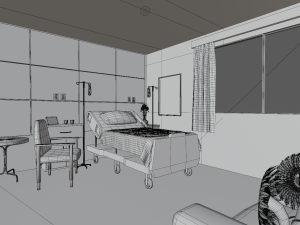 hospital room Model 3D