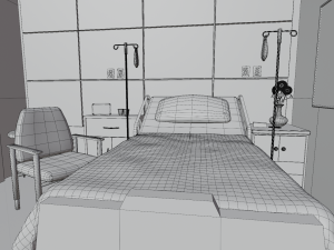 hospital room Model 3D
