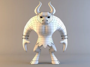 minotaur model low poly character 3D Model