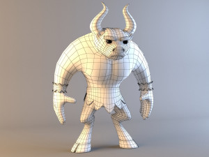 minotaur model low poly character 3D 모델
