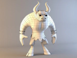 minotaur model low poly character 3D Model