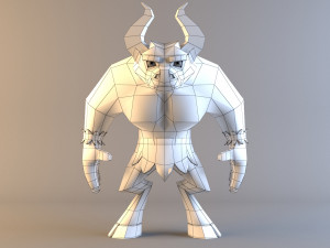 minotaur model low poly character 3D 모델