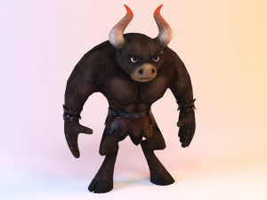 minotaur model low poly character 3D Model