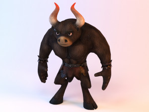 minotaur model low poly character 3D 모델