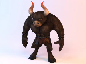 minotaur model low poly character 3D Model