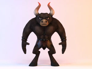 minotaur model low poly character 3D Model