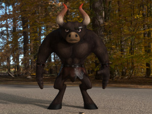 minotaur model low poly character 3D 모델
