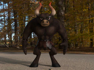 minotaur model low poly character 3D Model