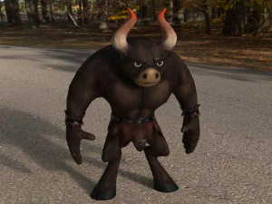 minotaur model low poly character 3D Model