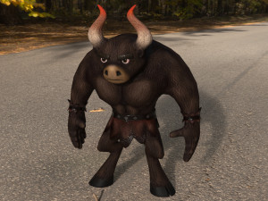 minotaur model low poly character 3D 모델