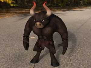 minotaur model low poly character 3D Model