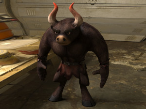 minotaur model low poly character 3D 모델
