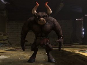 minotaur model low poly character 3D 모델