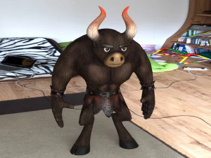 minotaur model low poly character 3D Model