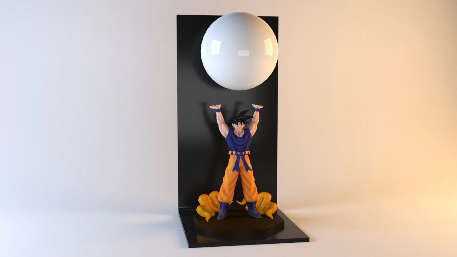 goku genkidama lamp 3D Model .c4d .max .obj .3ds .fbx .stl .blend