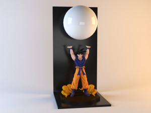 goku genkidama lamp 3D Model