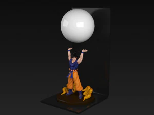 goku genkidama lamp 3D Model