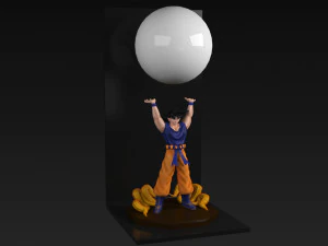 goku genkidama lamp 3D Model