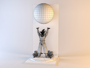goku genkidama lamp Modelo 3D