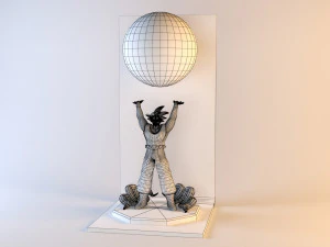 goku genkidama lamp 3D Model