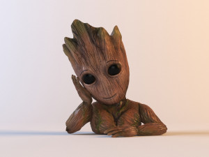 groot flower pot Model 3D
