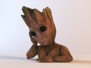 groot flower pot Model 3D