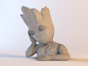 groot flower pot Model 3D