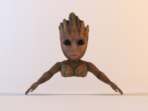 groot flower pot Model 3D