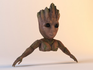 groot flower pot Model 3D