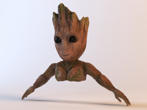 groot flower pot Model 3D