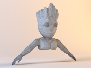 groot flower pot Model 3D