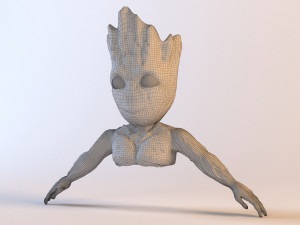 groot flower pot Model 3D
