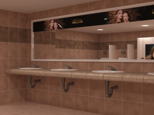 public bathroom 3D Модель