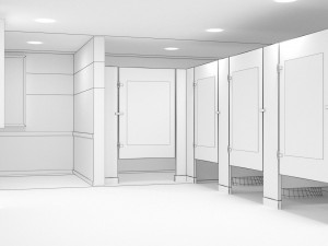 public bathroom 3D Модель